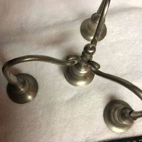 Vintage Silver brass 4 candle holder - Picture 2 of 3